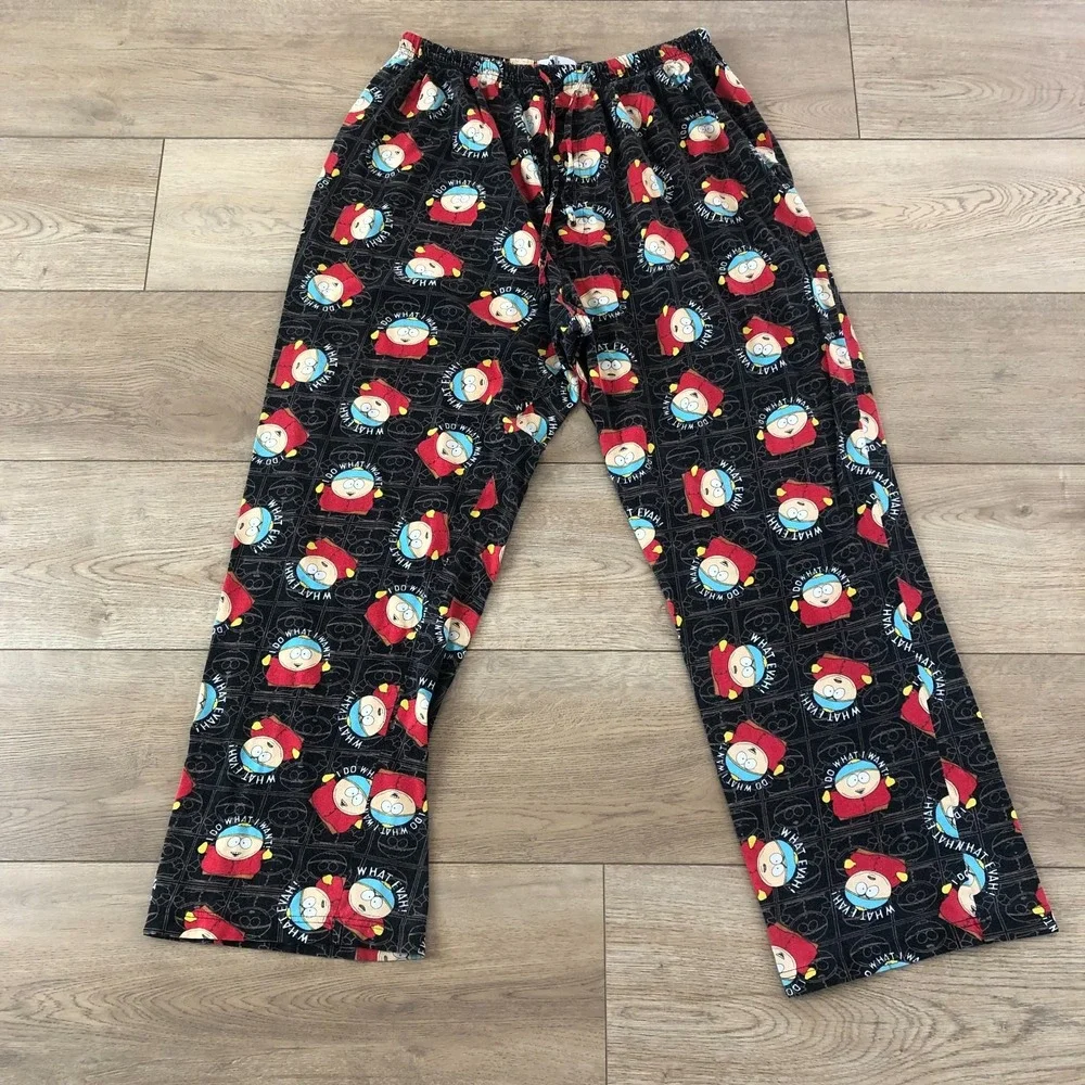South Park Pajama Pants Large Cartman Comedy Central Lounge Sleepwear Y2K
